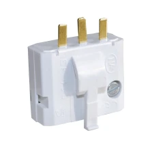 Fiche DCL 2 pôles + terre 6A 250V pour boîte d’encastrement DCL