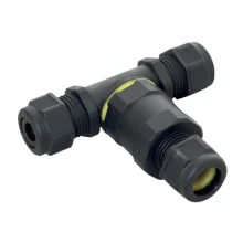 Connecteur de câble étanche IP68 3 pôles – Pour fils souples ou rigides 0,75 à 1,5 mm² 16A 450V – 3680W maxi (extérieur)