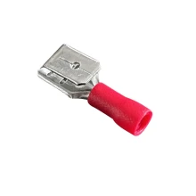 Lot de 10 cosses à sertir isolées à clips mâle/femelle – largeur 6,35mm – 0,5 à 1,5mm² – Rouge