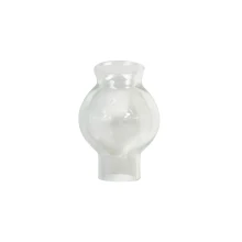 Verre Pigeon pour lampe à pétrole – Haut. 90mm ø base 33mm – Translucide (rechange)