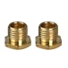 Lot de 2 raccords mâles 6 pans pas 10x1 ø 13mm haut. 10mm – passage de câble ø 7mm – Laiton (montage luminaire) (miniature n°1)