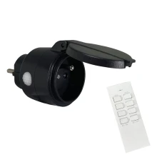 Prise 2P+T commandée à distance pour vos éclairages extérieurs – Télécommande avec pile fournie – 2300W maxi IP44 (extérieur)
