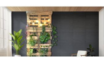 DIY: créer un mur végétal éclairé en palette
